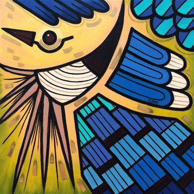 Backyard bird Blue jay by Yue Zeng