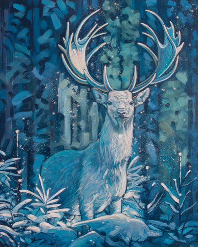 Frosty Stag by Yue Zeng