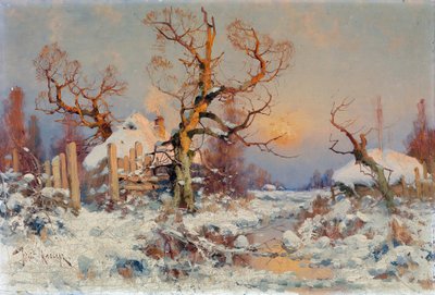 Winter Landscape in the Evening Sun by Yuly Klever