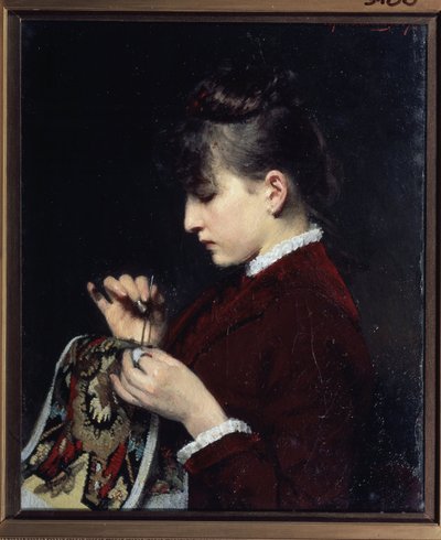 The Embroideress by Yury Jacovlevich Lehman
