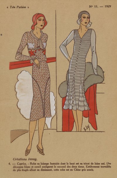 Very Parisian, 1929, No. 11: Creations Jenny by Y.v. Luq