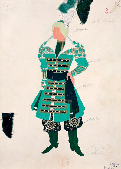 Costume Sketch for Fedor in 
