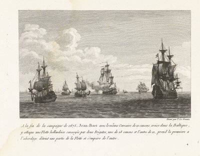 Jan Bart Attacks Dutch Ships in the Baltic Sea, 1675 by Yves Marie Le Gouaz