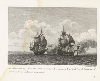 Jan Bart Captures a Dutch Frigate near Dunkirk, 1675 by Yves Marie Le Gouaz