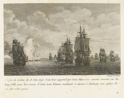 Battle Between a Fleet Under Jan Bart and a Dutch Fleet, 1696 by Yves Marie Le Gouaz