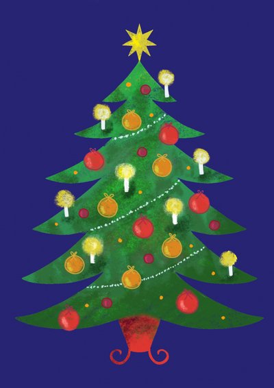 Festive Christmas Tree by Yvonne Gustafsson