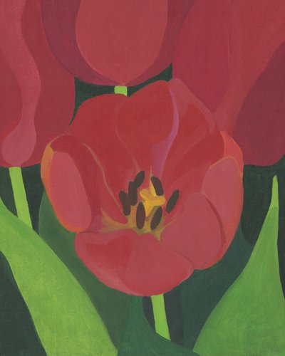 Vibrant Red Tulips by Yvonne Gustafsson