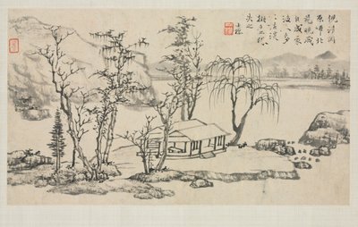 Landscape Album in Various Styles: Landscape after Ni Zan by Zha Shibiao
