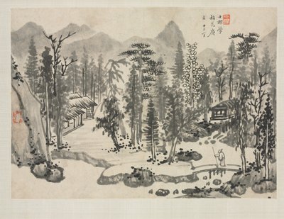 Landscape Album in Various Styles: Landscape after Wu Zhen by Zha Shibiao
