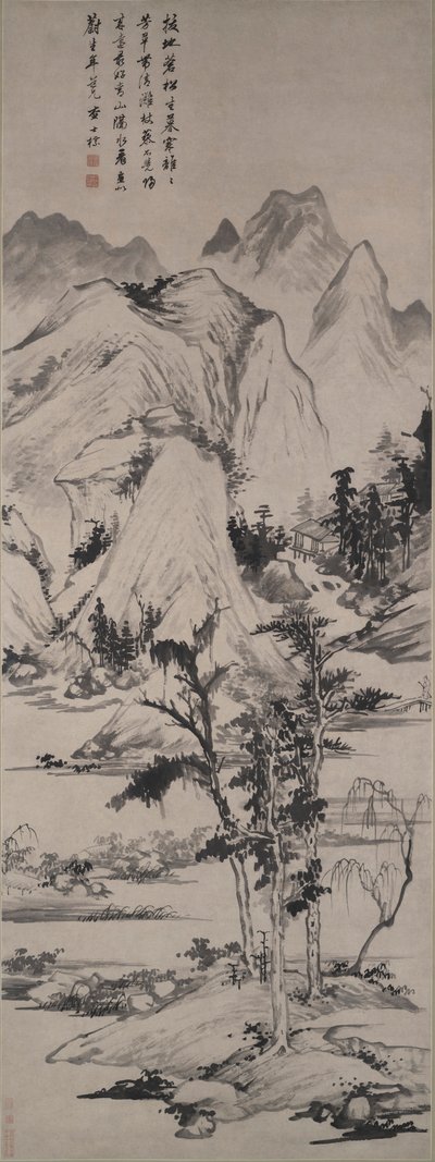 Landscape in the Style of Ni Zan (1301-1374) by Zha Shibiao