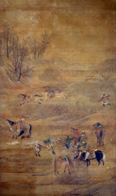 Mongolian Rider Chasing a Horse by Zhao Mengfu Chao Meng Fu or