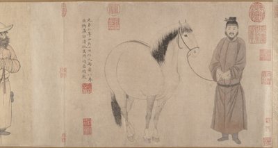 Grooms and Horses by Zhao Mengfu Chao Meng Fu or