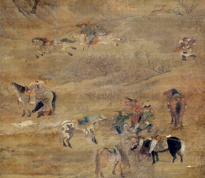 Mongolian Rider Chasing a Horse (detail) by Zhao Mengfu Chao Meng Fu or