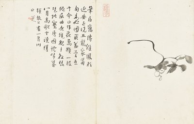 Landscapes and Flowers, Album of Six Leaves by Zhu da Bada Shanren