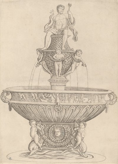 Fountain with Statue of Neptune by Zoan Andrea