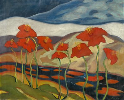 Landscape with Flowers by Zolo Palugyay
