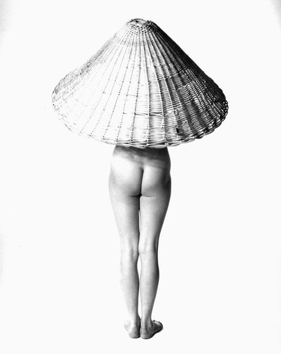 Nude with Wicker Basket on Head, 3 May 1955 by Zoltan Glass