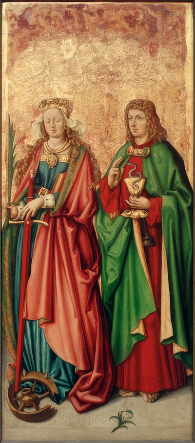 Zurich Violet Master, St. Catherine and John the Evangelist by Zürcher Veilchenmeister