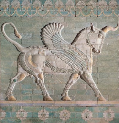 Winged bull, Persian, from Susa, Achaemenid Dynasty, c.500 BC by Hippolyte Lalaise Devéria
