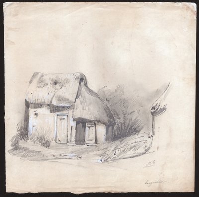 A Thatched Cottage in the Centre of France by . .