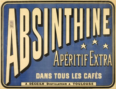 Poster for the absinthe aperitif extra, in all cafes by Frederick (attr. to) Barnard
