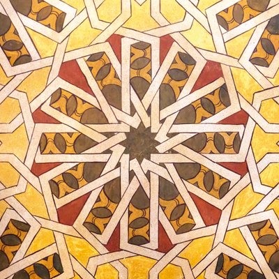 Arabic style geometric design. La Rabida monastery by . .