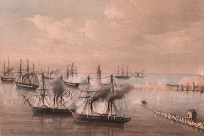 Assault of Fleet against lantern, siege of Ancona by William Walcutt