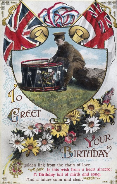 Birthday postcard sent from the front by Frederick (attr. to) Barnard