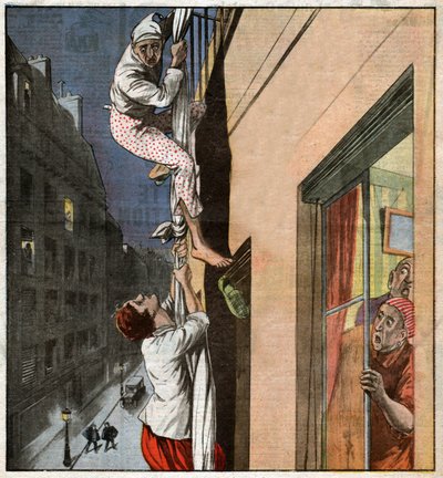 Burglary in Paris by Ferdinand Georg Waldmuller