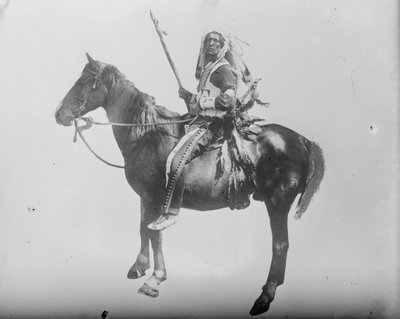 Chief Deep Sky-Indian mounted on horse, c.1900 by . .
