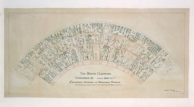 The Karnak Clepsydra, Egyptian Celestial Diagram, c 1400 BC by Frederick (attr. to) Barnard