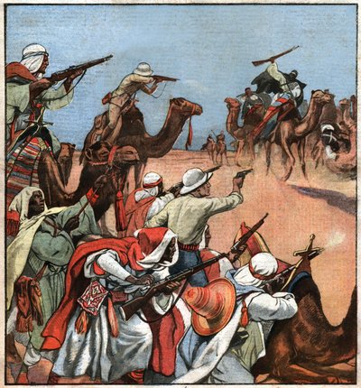 Colonial French Convoy in the Maghreb by Ferdinand Georg Waldmuller