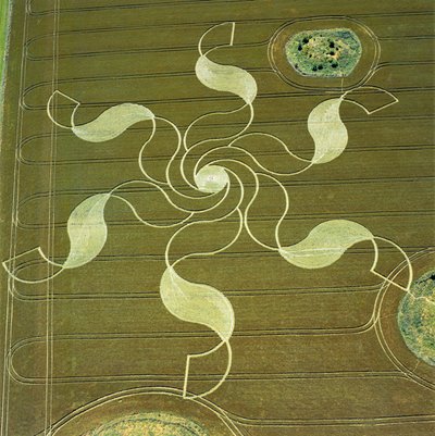 Crop circle in wheat field, Stonehenge, Wiltshire, 4th July 2002 by Ferdinand Georg Waldmuller