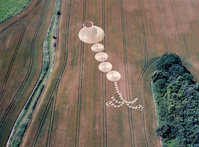 Crop circle in wheat field, West Woods, Lockeridge, Marlborough, Wiltshire by Ferdinand Georg Waldmuller
