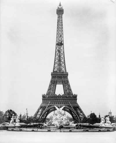 Eiffel Tower and Fountain Coutan, Paris Exposition by . .