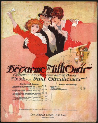 Elegant Man Surrounds Pretty Women in the Belle Epoque, circa 1913 (illustration) by . .