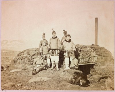 Arctic Expedition (1875-1876) by Captain George Nares: Group of Native Women at Disco by Frederick (attr. to) Barnard