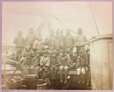 Arctic Expedition (1875-1876) by Captain George Nares: Group of natives on 