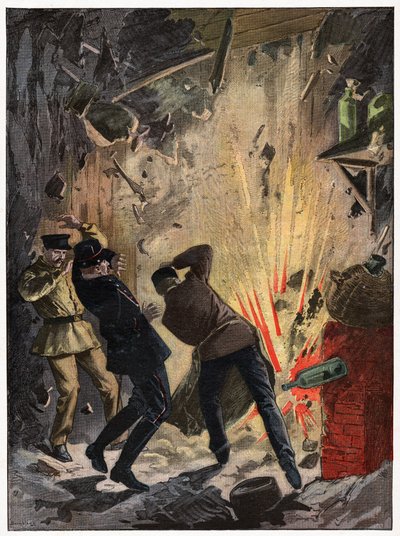 Explosion in a laboratory by . .