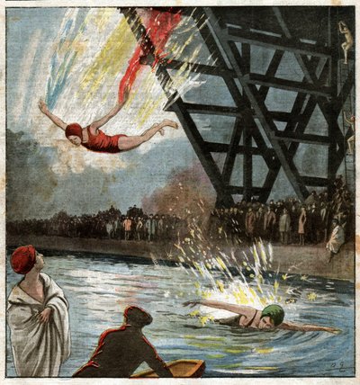 Water Sports Party in Paris by John Pardon