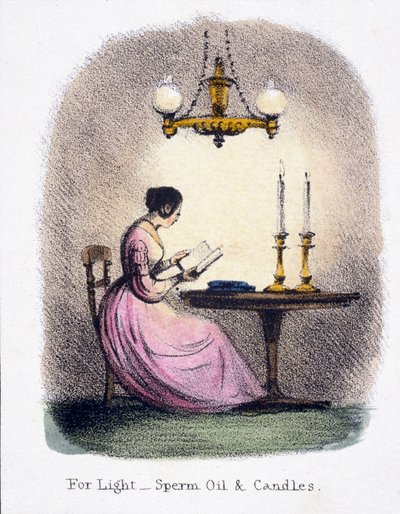 For Light, Sperm Oil and Candles, c. 1845 by Frederick (attr. to) Barnard