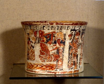 Funeral Vessel from Calakmul, Late Classic Period (600-900 AD) by Hippolyte Lalaise Devéria