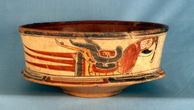 Funerary Vessel Found in Tomb 5 of Balamku, Early Classic Period (300-600 AD) by Hippolyte Lalaise Devéria