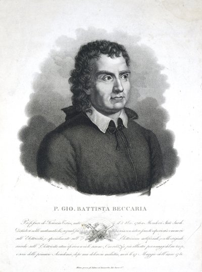 Giambatista Beccaria, Italian clergyman and scientist by Frederick (attr. to) Barnard