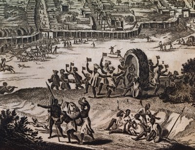 Inhabitants of Loango, in land of Bramas, engraving from Description de l