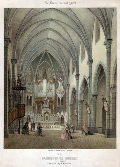 Interior of the Carmelite Church in Bagneres de Bigorre by . .