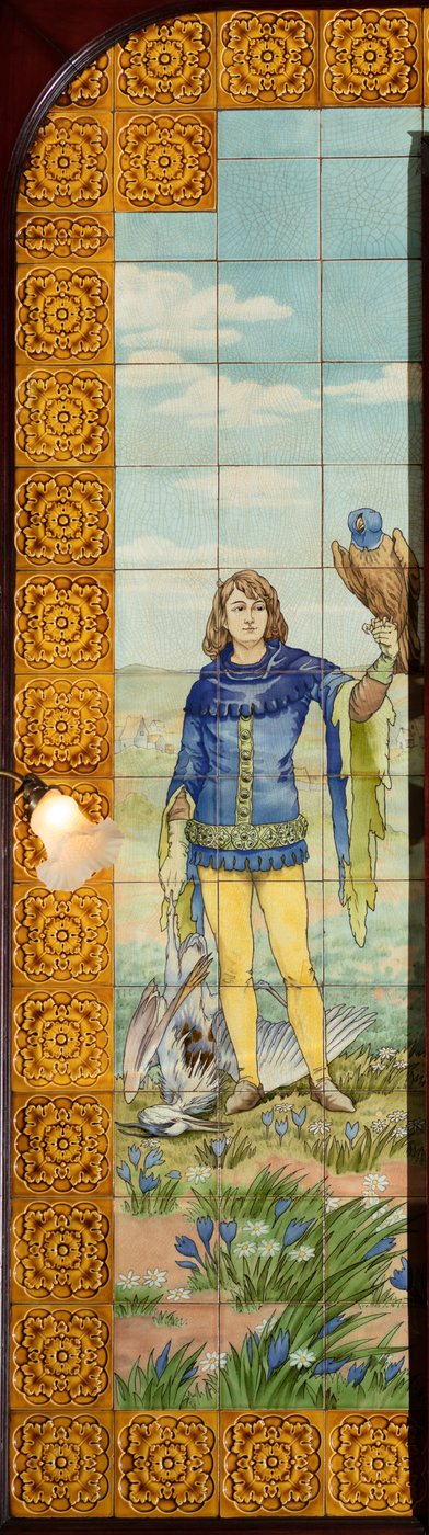Interior View, Tile Panel, Painter Furcy Ernest Tondeur, Executor Boch Frères La Louvière by . .