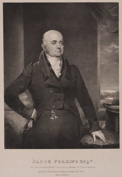 Jacob Perkins, American mechanical engineer and inventor by Frederick (attr. to) Barnard