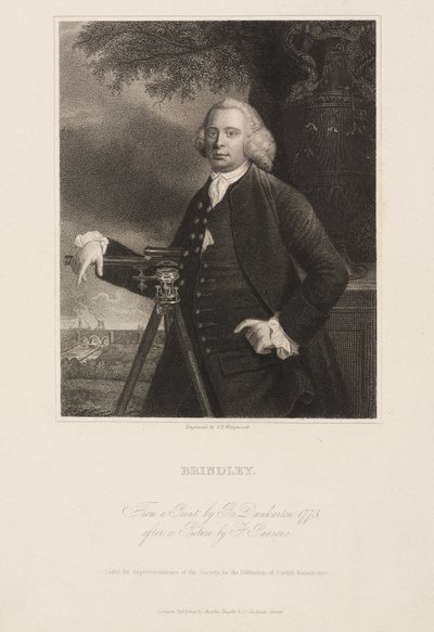 James Brindley, British Civil Engineer and Canal Builder by Frederick (attr. to) Barnard