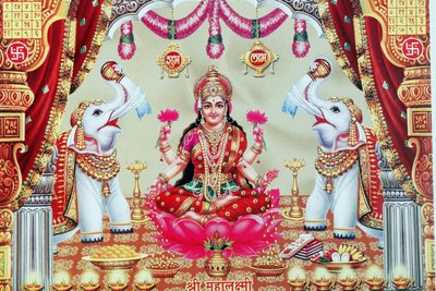 Lakshmi, the Wife of Vishnu, is Goddess of Prosperity, Good Fortune, and Beauty by . .